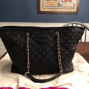 Tory Burch Marion Diamond Quilted Leather Tote